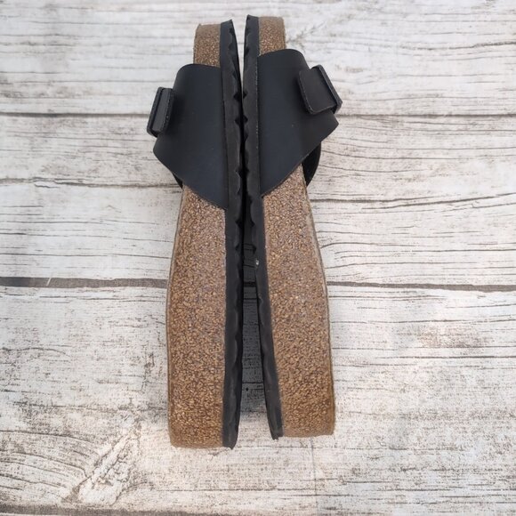 Birkenstock Madrid Slide Sandal Black Strap Women Size 7 - Picture 4 of 5